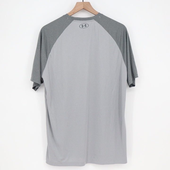 Under Armour Mens Gray Loose Fit Raglan Sleeve T Shirt Size XL