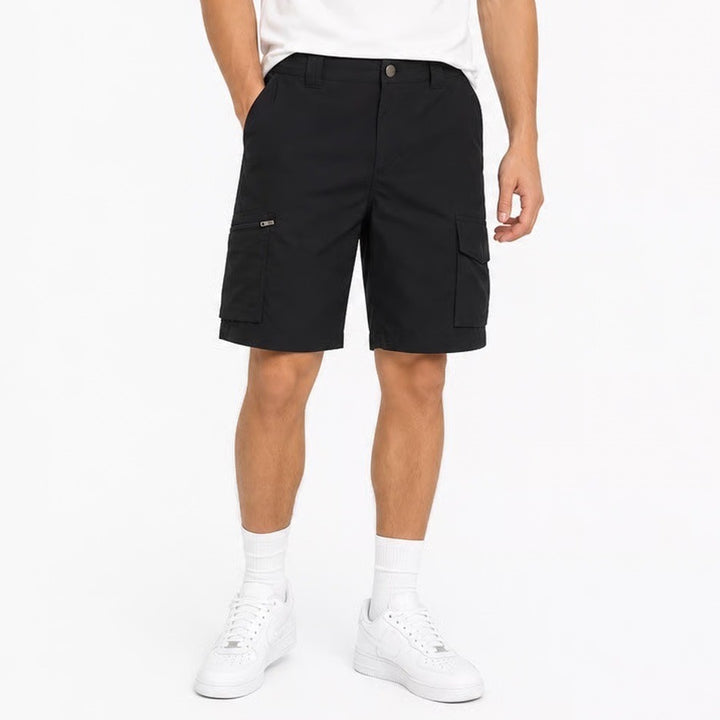 Columbia Cargo Shorts Mens 34 Regular Fit Black Omni-Shade Hiking Outdoor Good