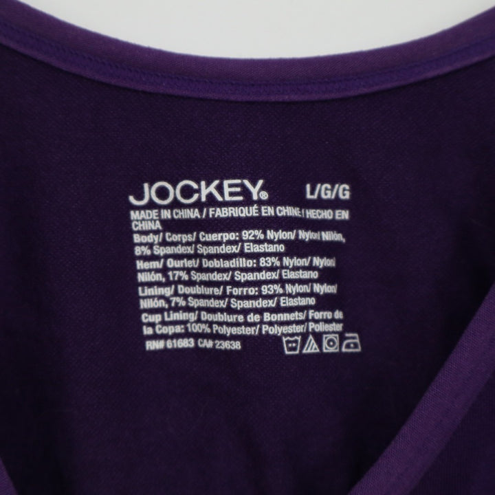 Jockey Seamfree Back Smoothing Bralette Bra Women's Large Purple Stretch Padded