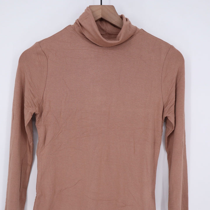 Naked Wardrobe Mauve Brown Turtleneck Long Sleeve Bodysuit XL