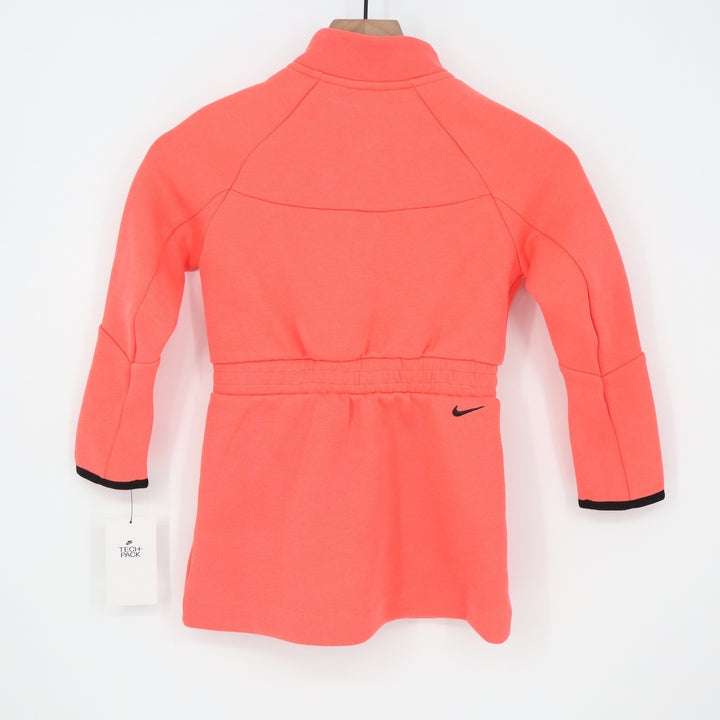 Nike Girls Tech Pack Fleece Quarter Zip Dress Magic Ember Pink Size 5