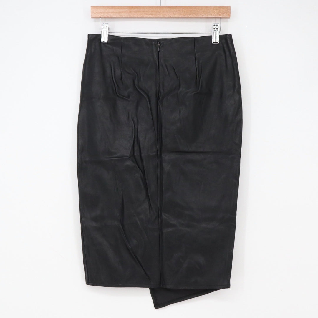 Romeo + Juliet Couture Skirt Womens M Asymmetrical Faux Leather Black Good