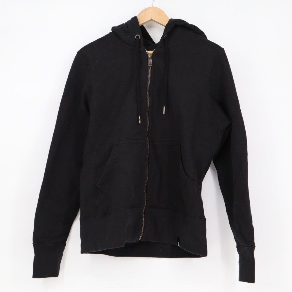 American Giant Women Black Full Zip Hoodie Sweatshirt Size L Cotton Made USA