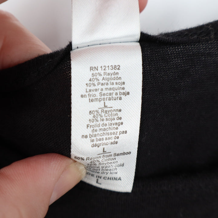 Pimatee By Pima Apparel Crop Tank Top Womens Large Black Scoop Neck Wide Strap