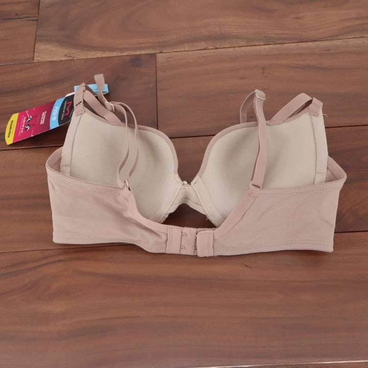 Maidenform Push-Up Bra Womens 32C Cream Stretch Lace Detail Underwire Padded
