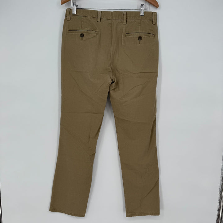 Dockers Chino Pants Mens 32x32 Beige Slim Fit Straight Leg Cotton Logo Formal