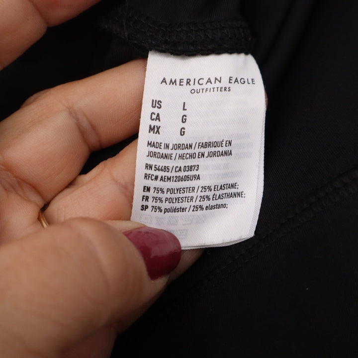 American Eagle The Everything Legging Black High Rise Pockets Large
