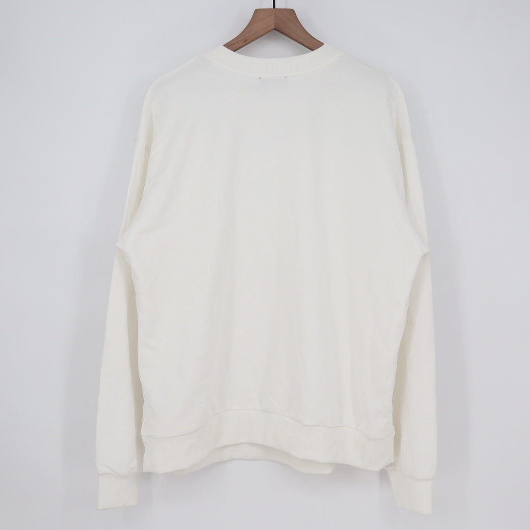 Naked Wardrobe Womens 1X Off White Cream Crewneck Sweatshirt Oversized