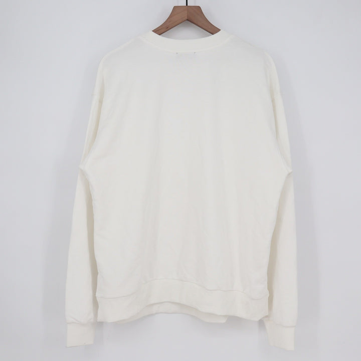Naked Wardrobe Womens 1X Off White Cream Crewneck Sweatshirt Oversized