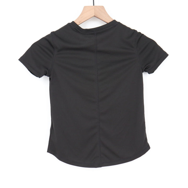 DSG Girls Movement Tee Pure Black Short Sleeve Athletic Shirt XS 6-7