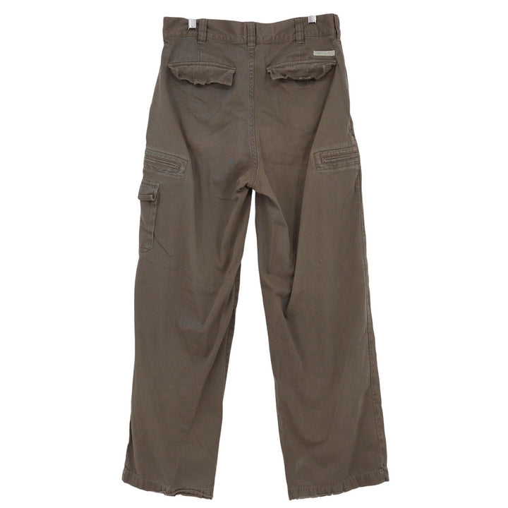 Perry Ellis America Mens 30x30 Brown Cotton Cargo Utility Pants Straight Leg