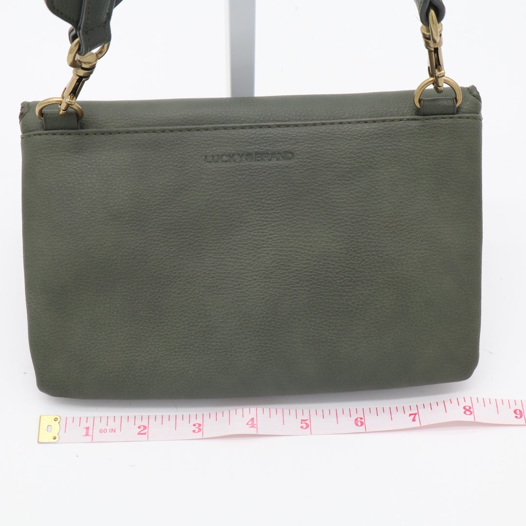 Lucky Brand Crossbody Gift Set Womens Handbag Olive Green Adjustable Strap Bag
