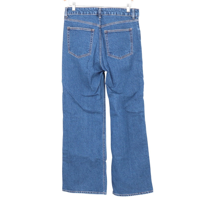 H&M Wide Leg High Waist Blue Jeans Size 12 Medium Wash 1045459 8