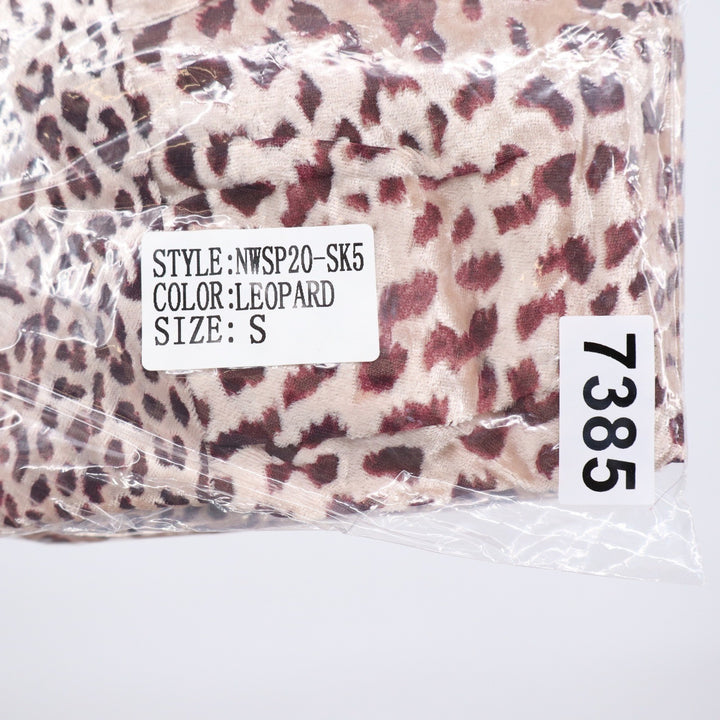 Naked Wardrobe The Statement Leopard Print Ruched Mini Skirt Brown Small