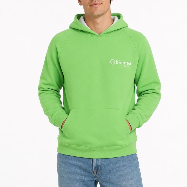 Reform Clothing Biomea Fusion Hoodie Mens Medium Lime Green Pullover Sweatshirt
