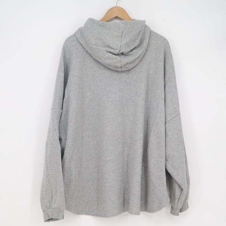 Savage X Fenty Womens 2X Oversized Hoodie Heather Gray Logo Sweatshirt