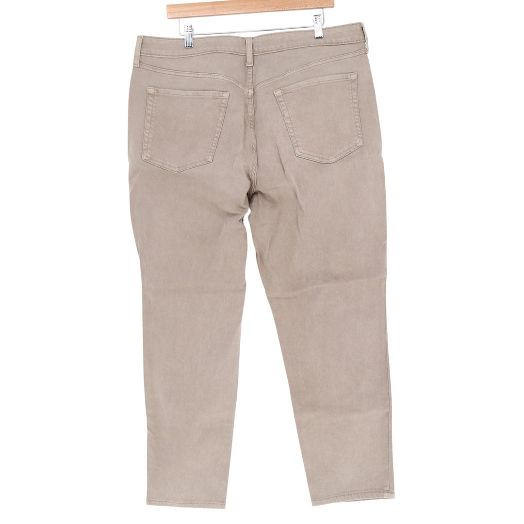 Old Navy High Waisted OG Straight Ankle Jeans Womens 16 Tan Secret Slim Pockets