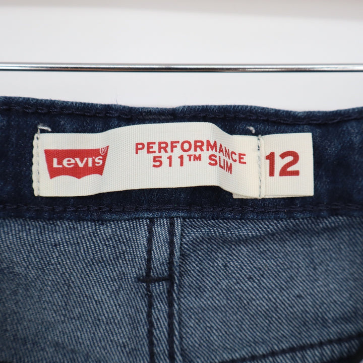 Levi's Jeans Boys 12 511 Performance Slim Dark Blue Stretch Denim Excellent