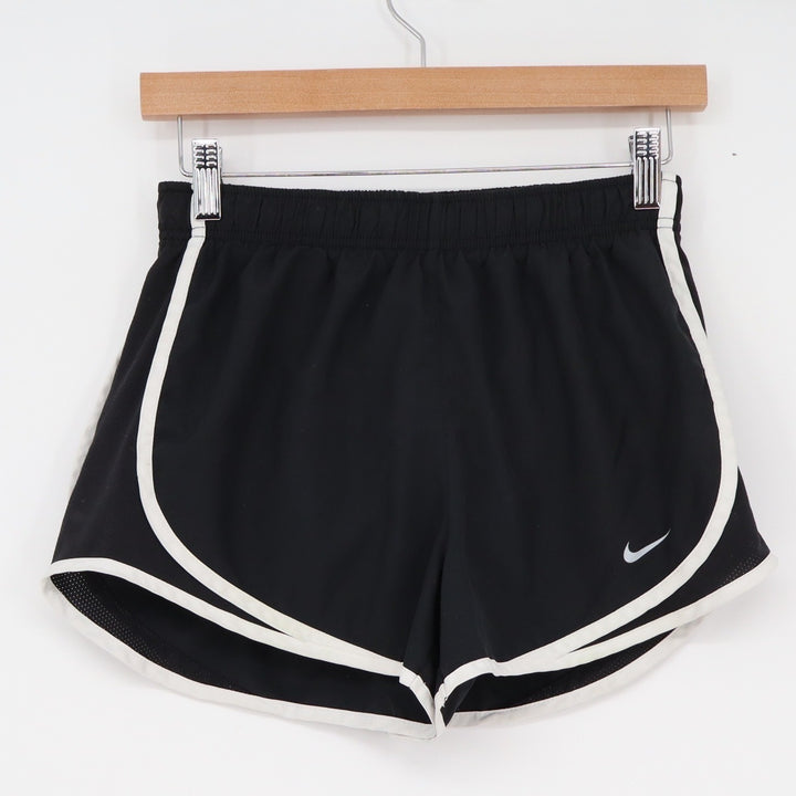 Nike Dri-FIT Tempo Running Shorts Black White Womens Small Athletic Gym