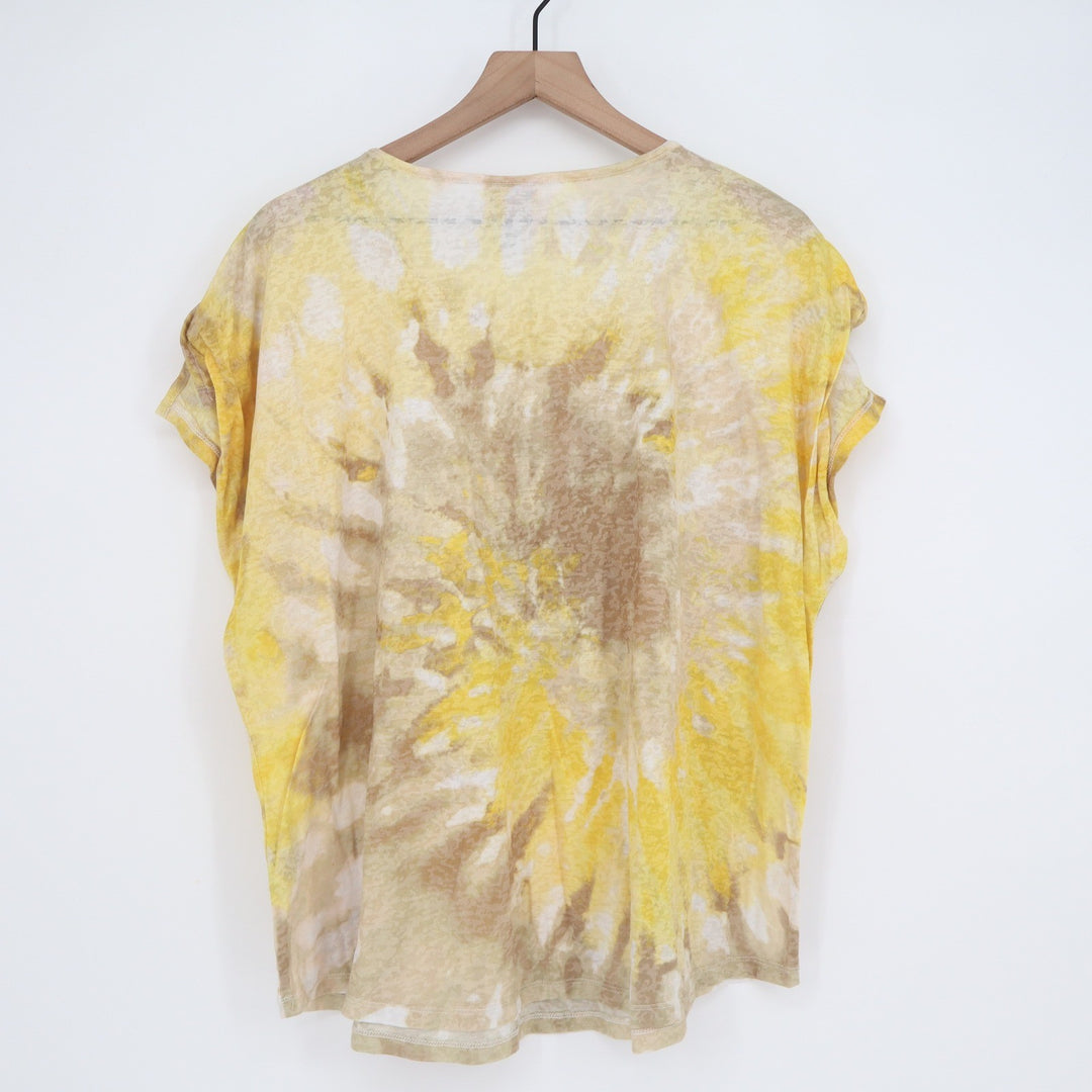 Ruby Rd Top Woman 3X Tie-Dye Yellow Rhinestone Embellished Excellent