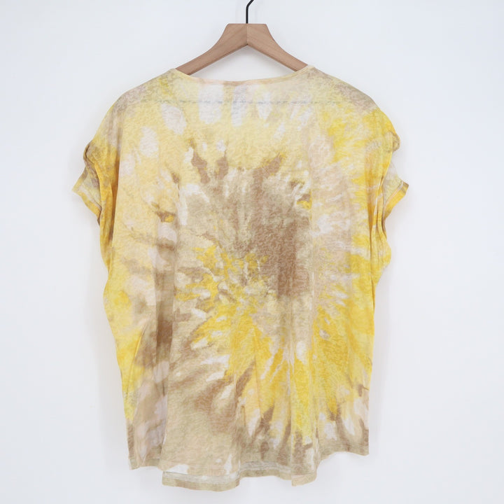 Ruby Rd Top Woman 3X Tie-Dye Yellow Rhinestone Embellished Excellent