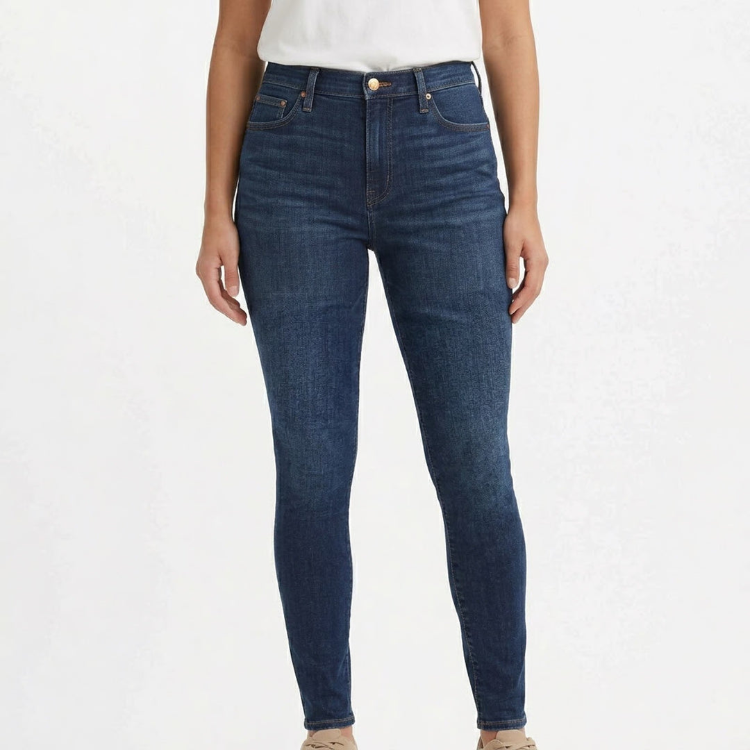 J.Crew Re-Imagined Skinny Jeans Dark Wash Blue Denim Size 34 High Rise Stretch