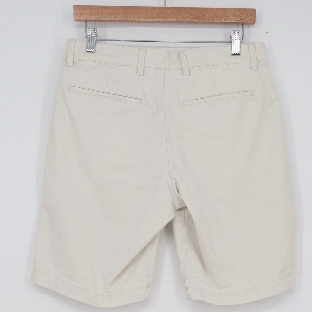 Gap Mens 29 Stretch Chino Shorts Off White Beige Cotton Lycra Casual