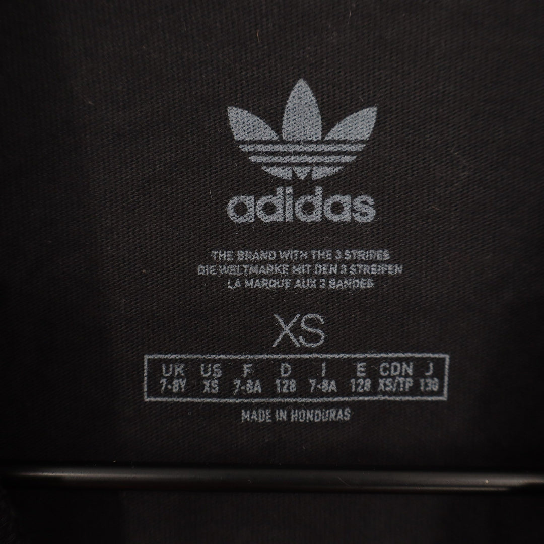 Adidas Originals Kids XS Black Trefoil Logo Cotton T-Shirt New
