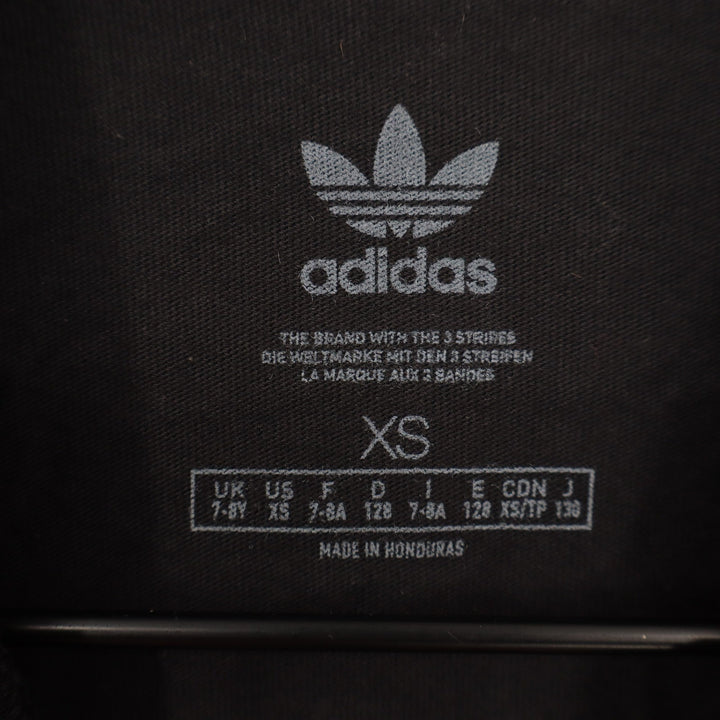 Adidas Originals Kids XS Black Trefoil Logo Cotton T-Shirt New