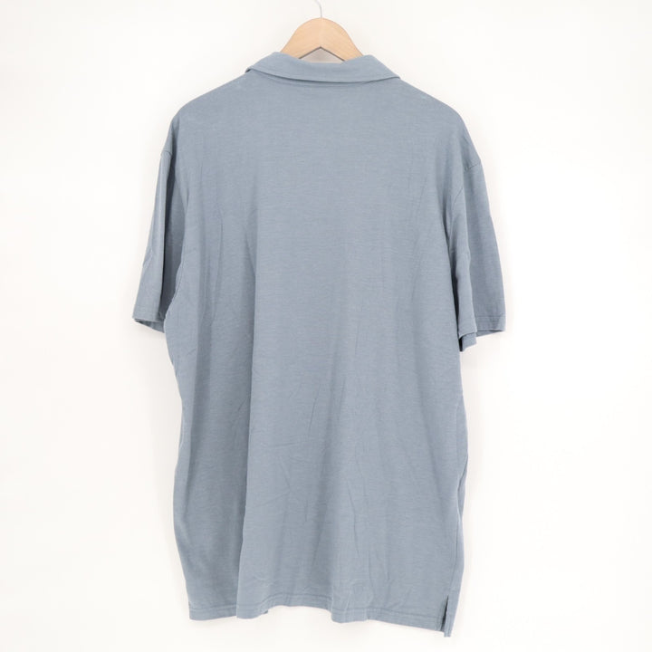 Fresh Clean Tees Polo Shirt Mens 2XL Teal Cotton Spread Collar Golf Short Sleeve