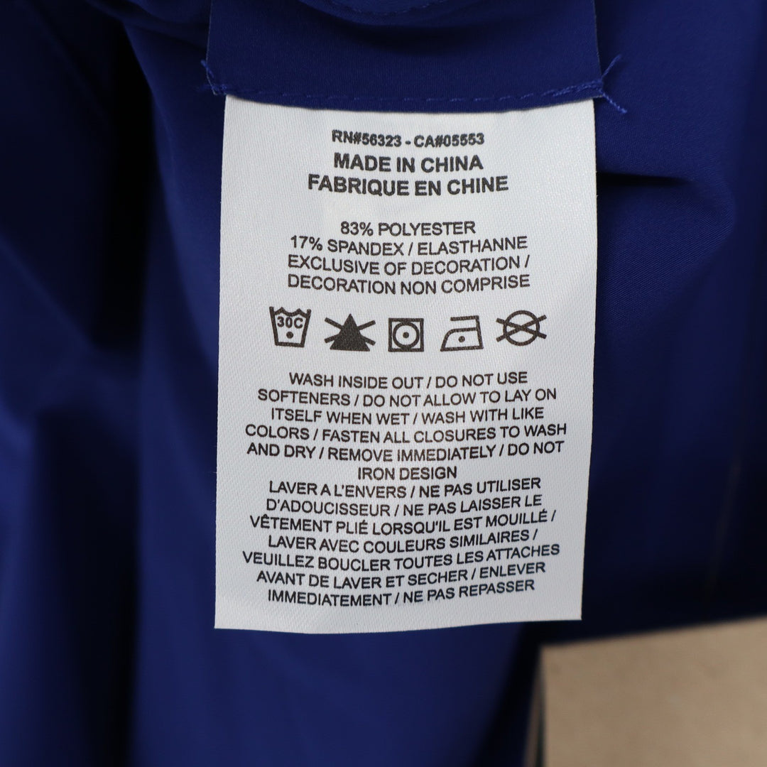 Nike 24.7 Dri-FIT Oversized Button Down Shirt Royal Blue Snap Front Womens Small