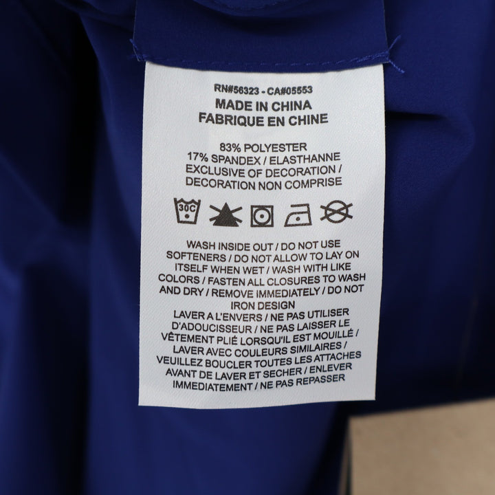 Nike 24.7 Dri-FIT Oversized Button Down Shirt Royal Blue Snap Front Womens Small