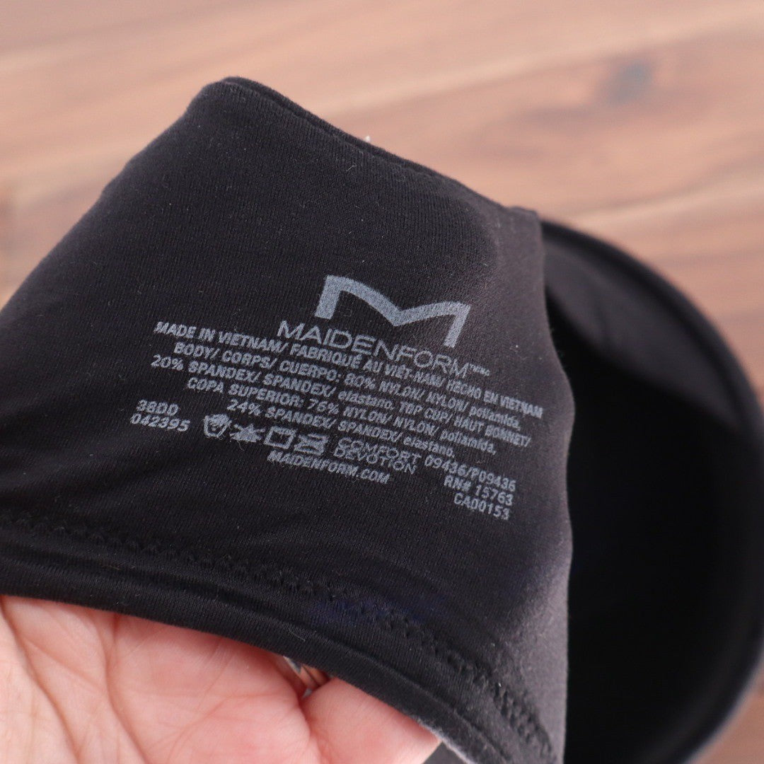 Maidenform Comfort Devotion Black T-Shirt Bra Full Coverage 09436 38DD
