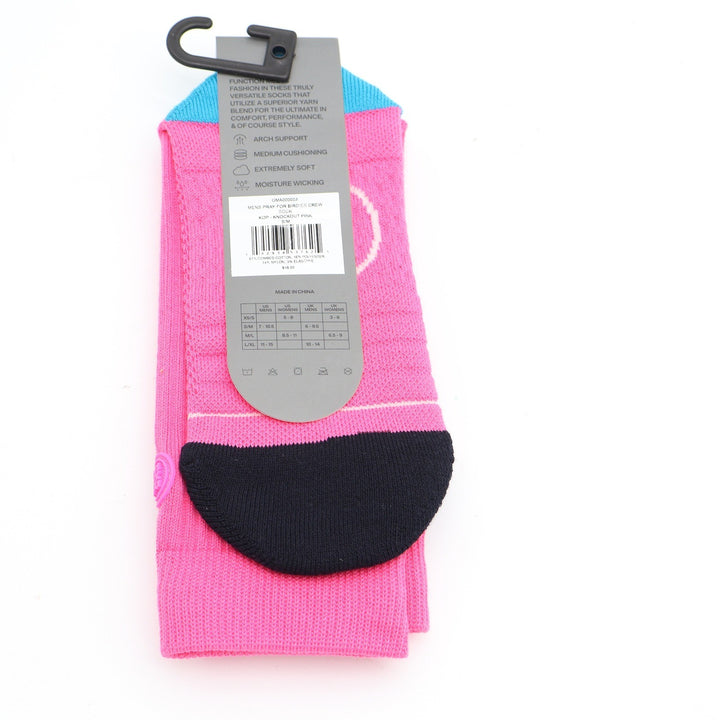 G/FORE Mens Pray For Birdies Crew Socks Knockout Pink Blue Size S/M