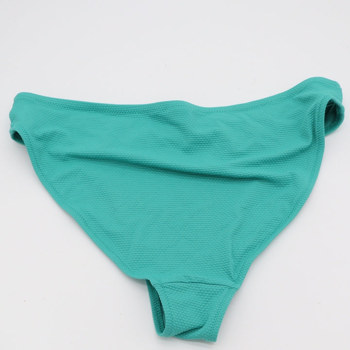 Old Navy Bikini Set Womens M Textured Underwire High Cut Teal Excellent