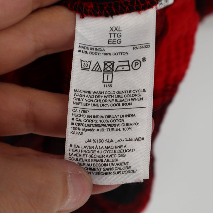 Old Navy Red Black Buffalo Plaid Cotton Gauze Shift Dress Pockets XXL SSA 100