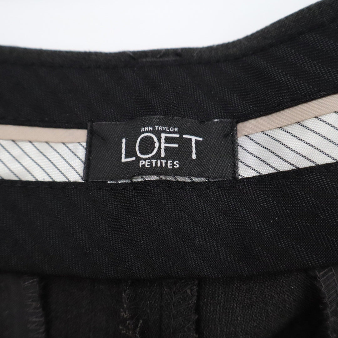 Ann Taylor LOFT Marisa Trousers Charcoal Gray Petite 4P Straight Leg Dress Pants