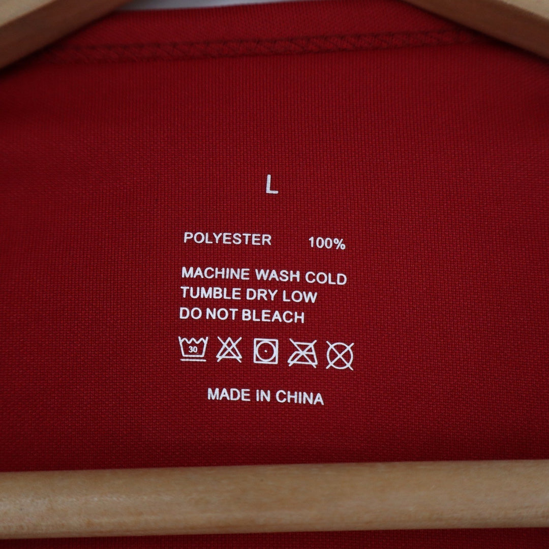Unbranded Mens Red Athletic Tank Top Polyester Sleeveless Gym Shirt Size L