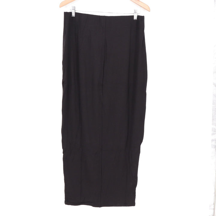 Naked Wardrobe Black Viscose Stretch Bodycon Maxi Skirt Plus Size 3X