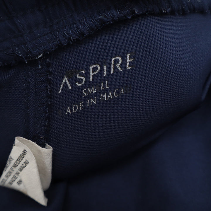 Aspire Mens Navy Blue Athletic Shorts Elastic Waist Polyester Size Small