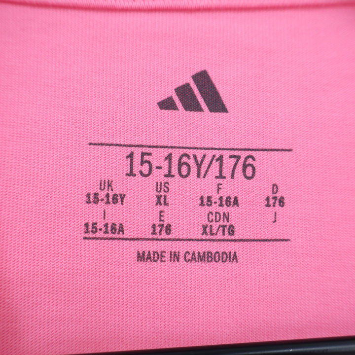 Adidas Lionel Messi 10 Pink Graphic T-Shirt Kids XL 15-16Y Soccer Tee