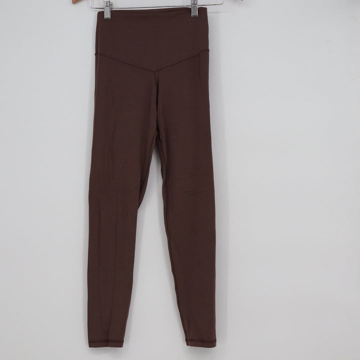 Aerie Chill Play Move Brown High Waisted Leggings Medium V-Seam Full Length