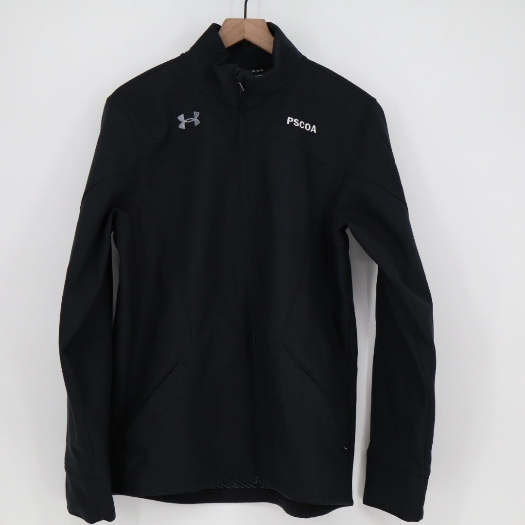 Under Armour Cold Gear PSCOA Track Jacket Men's Medium Black Full Zip Stretch