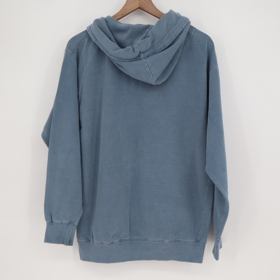 US Vintage Cape May Zip Up Hoodie Sweatshirt Blue Cotton Blend Size M
