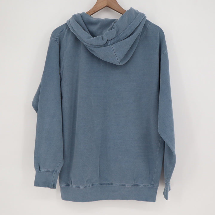 US Vintage Cape May Zip Up Hoodie Sweatshirt Blue Cotton Blend Size M