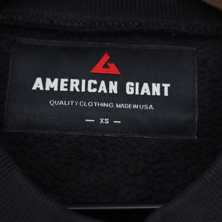 American Giant Crewneck Sweatshirt Black XS Made in USA Basic Essential
