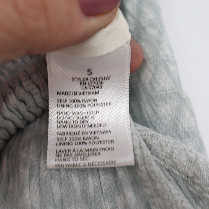 Paper Crane Mint Green Geometric Print Wide Leg Boho Pants Small