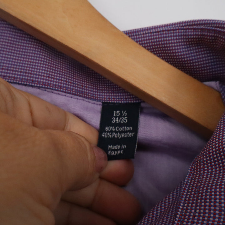Original Penguin Mens Purple Heritage Slim Fit Button Down Shirt 15.5 34/35