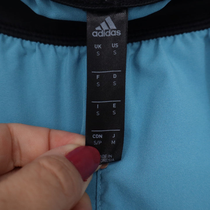 Adidas Mens Athletic Training Shorts Teal Blue Black Elastic Waist S