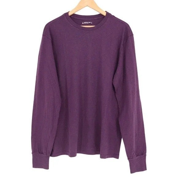 American Giant Premium Slub T-Shirt Mens Medium Purple Cotton Knit Crew Neck